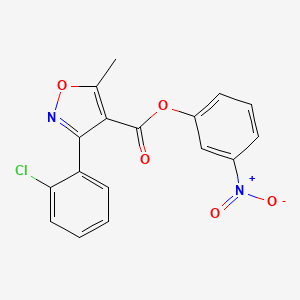 3-nitrophenyl 3-(2-chlorophenyl)-5-methyl-4-isoxazolecarboxylate