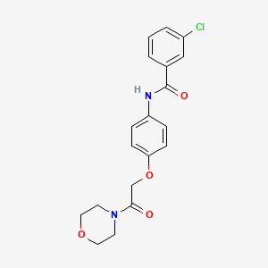 molecular formula C19H19ClN2O4 B3531590 3-chloro-N-{4-[2-(4-morpholinyl)-2-oxoethoxy]phenyl}benzamide 