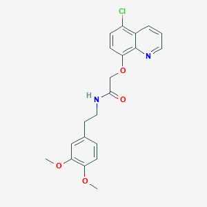 molecular formula C21H21ClN2O4 B3531598 2-[(5-chloro-8-quinolinyl)oxy]-N-[2-(3,4-dimethoxyphenyl)ethyl]acetamide 