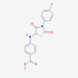 Methyl 4-{[3-(4-fluorophenyl)-2,4-dioxo-1,3-thiazolidin-5-yl]amino}benzoate