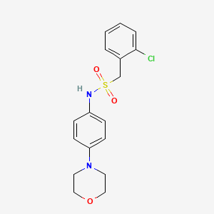 molecular formula C17H19ClN2O3S B3531606 1-(2-chlorophenyl)-N-[4-(4-morpholinyl)phenyl]methanesulfonamide 