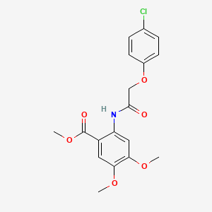 molecular formula C18H18ClNO6 B3531617 methyl 2-{[(4-chlorophenoxy)acetyl]amino}-4,5-dimethoxybenzoate 