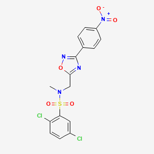 2,5-dichloro-N-methyl-N-{[3-(4-nitrophenyl)-1,2,4-oxadiazol-5-yl]methyl}benzenesulfonamide