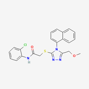 molecular formula C22H19ClN4O2S B3531672 N-(2-chlorophenyl)-2-{[5-(methoxymethyl)-4-(1-naphthyl)-4H-1,2,4-triazol-3-yl]thio}acetamide 