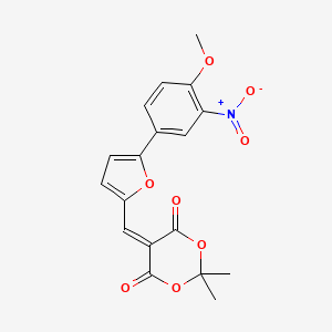 5-{[5-(4-methoxy-3-nitrophenyl)-2-furyl]methylene}-2,2-dimethyl-1,3-dioxane-4,6-dione