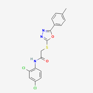 molecular formula C17H13Cl2N3O2S B3531711 N-(2,4-dichlorophenyl)-2-{[5-(4-methylphenyl)-1,3,4-oxadiazol-2-yl]thio}acetamide 