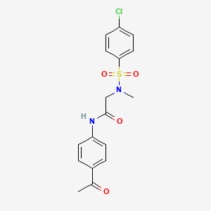 N~1~-(4-acetylphenyl)-N~2~-[(4-chlorophenyl)sulfonyl]-N~2~-methylglycinamide