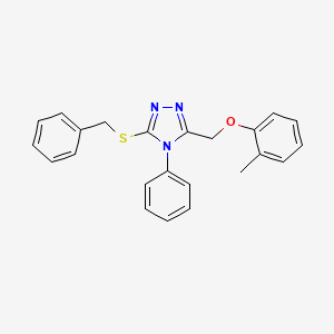 molecular formula C23H21N3OS B3531720 3-(benzylthio)-5-[(2-methylphenoxy)methyl]-4-phenyl-4H-1,2,4-triazole 