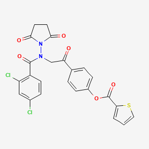 4-[N-(2,4-dichlorobenzoyl)-N-(2,5-dioxo-1-pyrrolidinyl)glycyl]phenyl 2-thiophenecarboxylate