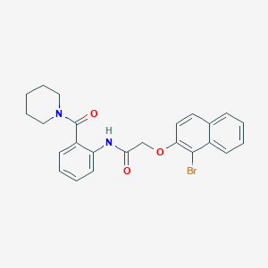 2-[(1-bromo-2-naphthyl)oxy]-N-[2-(1-piperidinylcarbonyl)phenyl]acetamide