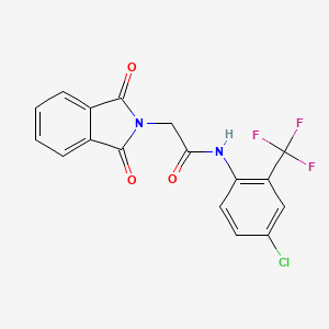 molecular formula C17H10ClF3N2O3 B3531742 N-[4-chloro-2-(trifluoromethyl)phenyl]-2-(1,3-dioxo-1,3-dihydro-2H-isoindol-2-yl)acetamide 