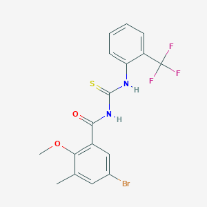 5-bromo-2-methoxy-3-methyl-N-({[2-(trifluoromethyl)phenyl]amino}carbonothioyl)benzamide