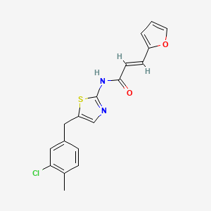 molecular formula C18H15ClN2O2S B3531765 N-[5-(3-chloro-4-methylbenzyl)-1,3-thiazol-2-yl]-3-(2-furyl)acrylamide 