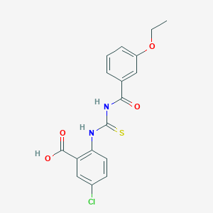 5-chloro-2-({[(3-ethoxybenzoyl)amino]carbonothioyl}amino)benzoic acid