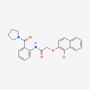 2-[(1-bromo-2-naphthyl)oxy]-N-[2-(1-pyrrolidinylcarbonyl)phenyl]acetamide