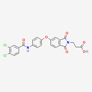 3-(5-{4-[(3,4-dichlorobenzoyl)amino]phenoxy}-1,3-dioxo-1,3-dihydro-2H-isoindol-2-yl)propanoic acid