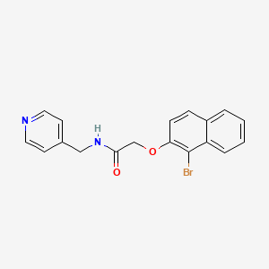 2-[(1-bromo-2-naphthyl)oxy]-N-(4-pyridinylmethyl)acetamide