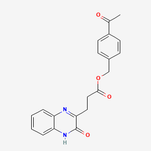 4-acetylbenzyl 3-(3-hydroxy-2-quinoxalinyl)propanoate