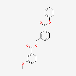 molecular formula C22H18O5 B3531841 3-(phenoxycarbonyl)benzyl 3-methoxybenzoate 