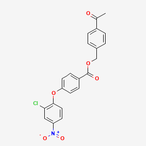 molecular formula C22H16ClNO6 B3531848 4-acetylbenzyl 4-(2-chloro-4-nitrophenoxy)benzoate 