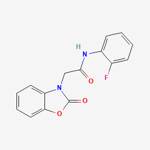 molecular formula C15H11FN2O3 B3531862 N-(2-fluorophenyl)-2-(2-oxo-1,3-benzoxazol-3(2H)-yl)acetamide 