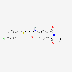 2-[(4-chlorobenzyl)thio]-N-(2-isobutyl-1,3-dioxo-2,3-dihydro-1H-isoindol-5-yl)acetamide