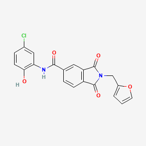 N-(5-chloro-2-hydroxyphenyl)-2-(2-furylmethyl)-1,3-dioxo-5-isoindolinecarboxamide