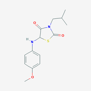 5-[(4-Methoxyphenyl)amino]-3-(2-methylpropyl)-1,3-thiazolidine-2,4-dione