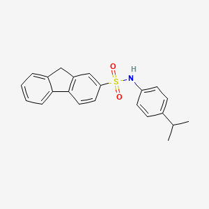 molecular formula C22H21NO2S B3531881 N-(4-isopropylphenyl)-9H-fluorene-2-sulfonamide 