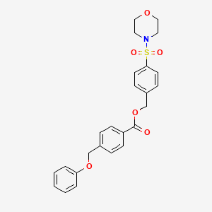 molecular formula C25H25NO6S B3531900 4-(4-morpholinylsulfonyl)benzyl 4-(phenoxymethyl)benzoate 