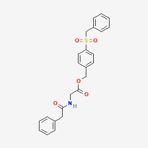 molecular formula C24H23NO5S B3531927 4-(benzylsulfonyl)benzyl N-(phenylacetyl)glycinate 