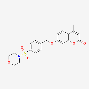 molecular formula C21H21NO6S B3531940 4-methyl-7-{[4-(4-morpholinylsulfonyl)benzyl]oxy}-2H-chromen-2-one 