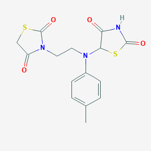 5-((2-(2,4-Dioxothiazolidin-3-yl)ethyl)(p-tolyl)amino)thiazolidine-2,4-dione