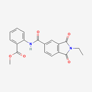 molecular formula C19H16N2O5 B3531950 methyl 2-{[(2-ethyl-1,3-dioxo-2,3-dihydro-1H-isoindol-5-yl)carbonyl]amino}benzoate 