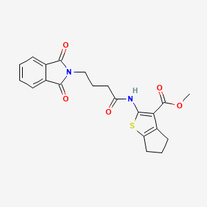 methyl 2-{[4-(1,3-dioxo-1,3-dihydro-2H-isoindol-2-yl)butanoyl]amino}-5,6-dihydro-4H-cyclopenta[b]thiophene-3-carboxylate