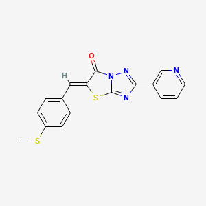 molecular formula C17H12N4OS2 B3531994 5-[4-(methylthio)benzylidene]-2-(3-pyridinyl)[1,3]thiazolo[3,2-b][1,2,4]triazol-6(5H)-one 