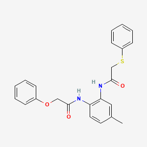 molecular formula C23H22N2O3S B3531998 N-(4-methyl-2-{[(phenylthio)acetyl]amino}phenyl)-2-phenoxyacetamide 