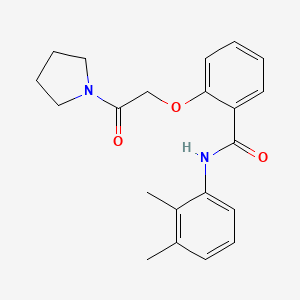 molecular formula C21H24N2O3 B3532018 N-(2,3-dimethylphenyl)-2-[2-oxo-2-(1-pyrrolidinyl)ethoxy]benzamide 