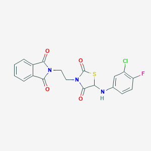 5-((3-Chloro-4-fluorophenyl)amino)-3-(2-(1,3-dioxoisoindolin-2-yl)ethyl)thiazolidine-2,4-dione