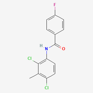 molecular formula C14H10Cl2FNO B3532023 N-(2,4-dichloro-3-methylphenyl)-4-fluorobenzamide 