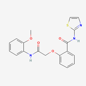 molecular formula C19H17N3O4S B3532024 2-{2-[(2-methoxyphenyl)amino]-2-oxoethoxy}-N-1,3-thiazol-2-ylbenzamide 