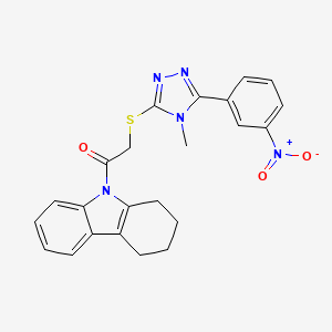 9-({[4-methyl-5-(3-nitrophenyl)-4H-1,2,4-triazol-3-yl]thio}acetyl)-2,3,4,9-tetrahydro-1H-carbazole