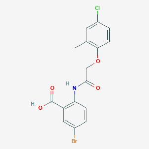 5-bromo-2-{[(4-chloro-2-methylphenoxy)acetyl]amino}benzoic acid