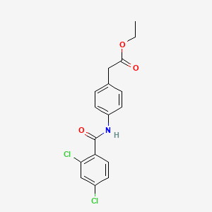 molecular formula C17H15Cl2NO3 B3532058 ethyl {4-[(2,4-dichlorobenzoyl)amino]phenyl}acetate 