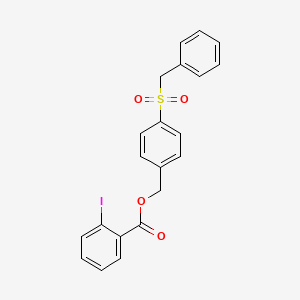 molecular formula C21H17IO4S B3532073 4-(benzylsulfonyl)benzyl 2-iodobenzoate 