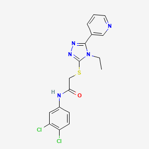 molecular formula C17H15Cl2N5OS B3532090 N-(3,4-dichlorophenyl)-2-{[4-ethyl-5-(3-pyridinyl)-4H-1,2,4-triazol-3-yl]thio}acetamide CAS No. 526192-91-6