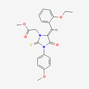 methyl [5-(2-ethoxybenzylidene)-3-(4-methoxyphenyl)-4-oxo-2-thioxo-1-imidazolidinyl]acetate