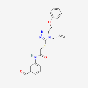 molecular formula C22H22N4O3S B3532108 N-(3-acetylphenyl)-2-{[4-allyl-5-(phenoxymethyl)-4H-1,2,4-triazol-3-yl]thio}acetamide 