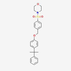 molecular formula C26H29NO4S B3532109 4-[(4-{[4-(1-methyl-1-phenylethyl)phenoxy]methyl}phenyl)sulfonyl]morpholine 