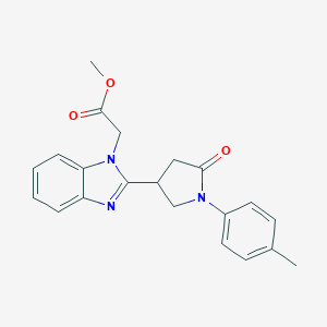 Methyl 2-{2-[1-(4-methylphenyl)-5-oxopyrrolidin-3-yl]benzimidazolyl}acetate